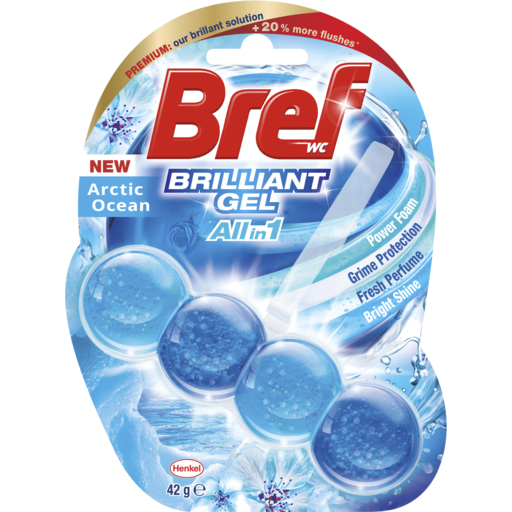 Bref Brilliant Gel Toilet Cleaner Arctic Ocean 42g