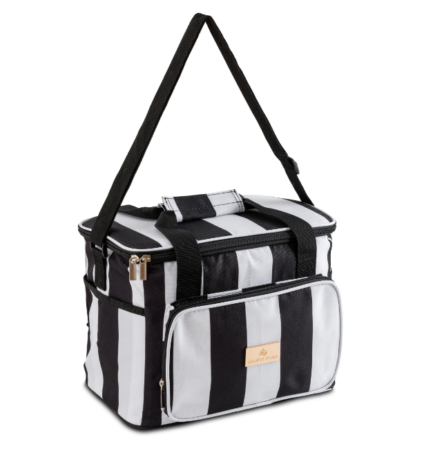 Manor Road Cooler Bag Black & White