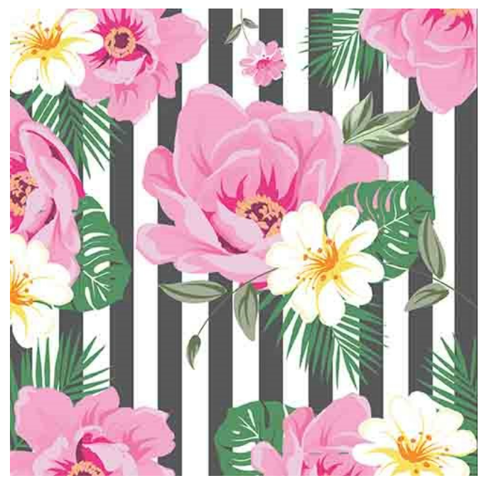 Gift Card Flower Stripe