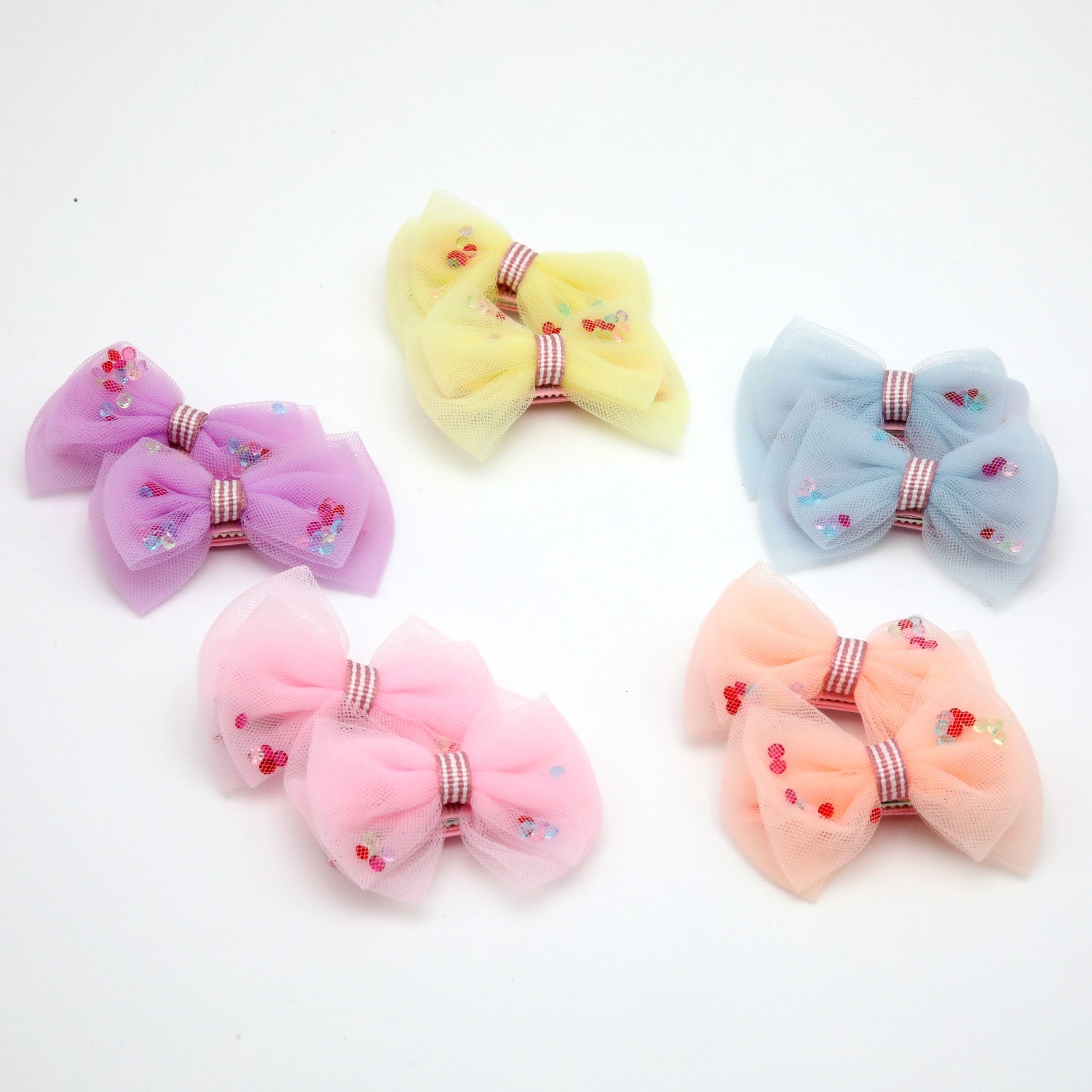 Girl's Hair Clips - Pair / Gems