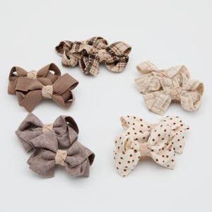 Girl's Hair Clips - Pair / Neutrals