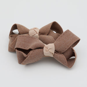 Girl's Hair Clips - Pair / Neutrals