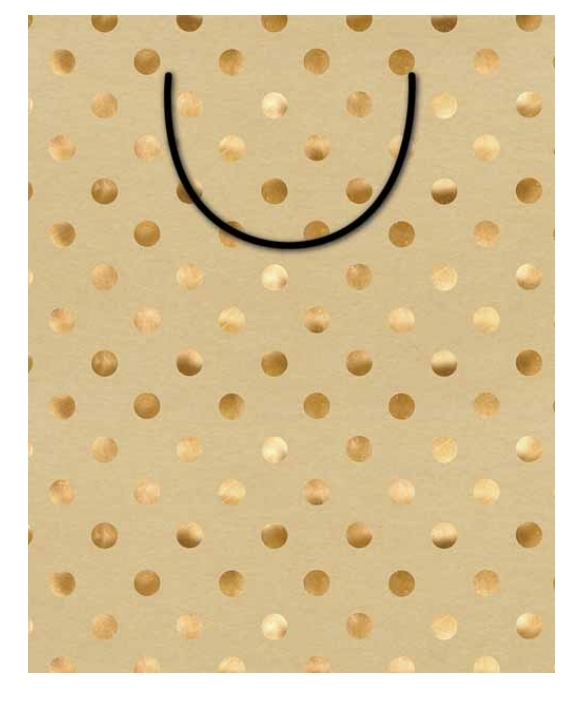 Gift Bag Gold Foil Spots Large