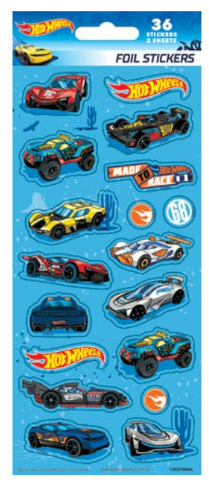 Hotwheels Sticker Sheet