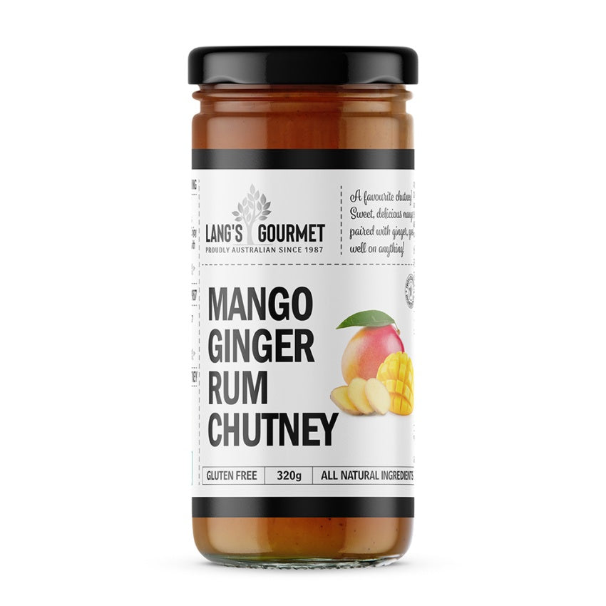 Lang's Gourmet Mango Ginger Rum Chutney 300g