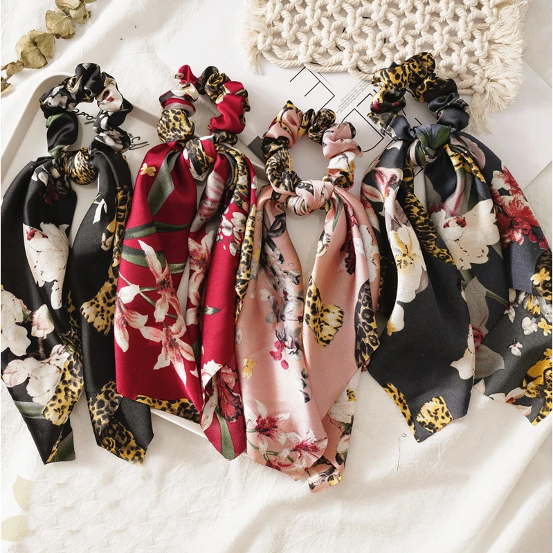 Large Patterned Silk Scrunchie Tie