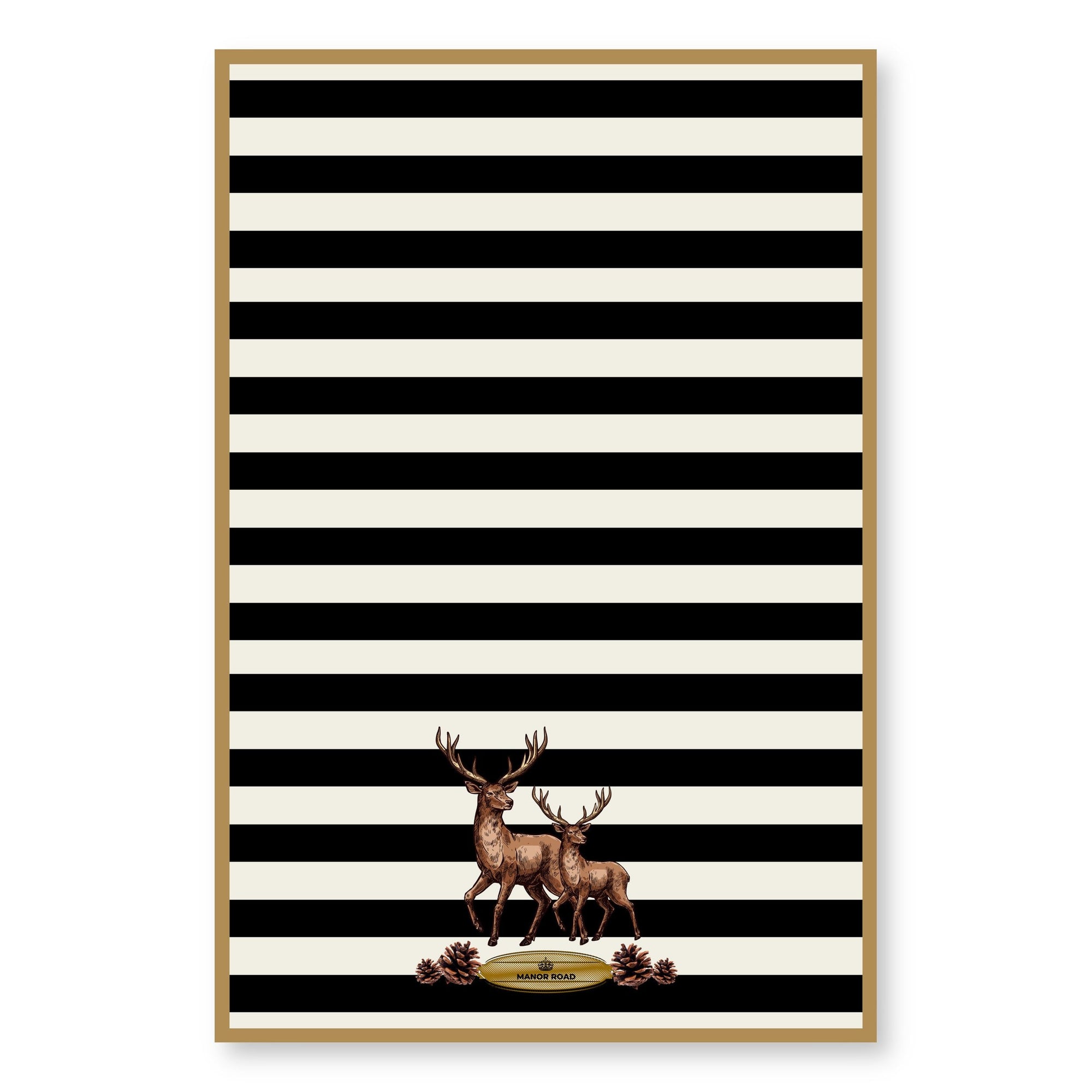 Manor Road Gift Boxed Tea Towel Striped Deer