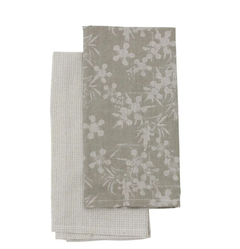 Myrtle Tea Towel Pack Sage