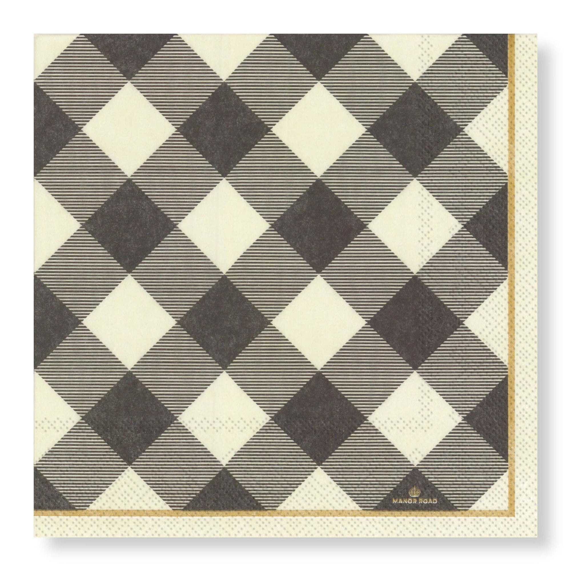 Manor Road Gingham (Grey) Dinner