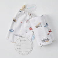 Jiggle & Giggle Transport Muslin Wrap & Arrival Card