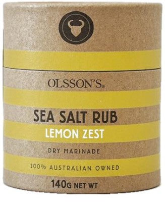 Olsson's Sea Salt Rub Lemon Zest 140g