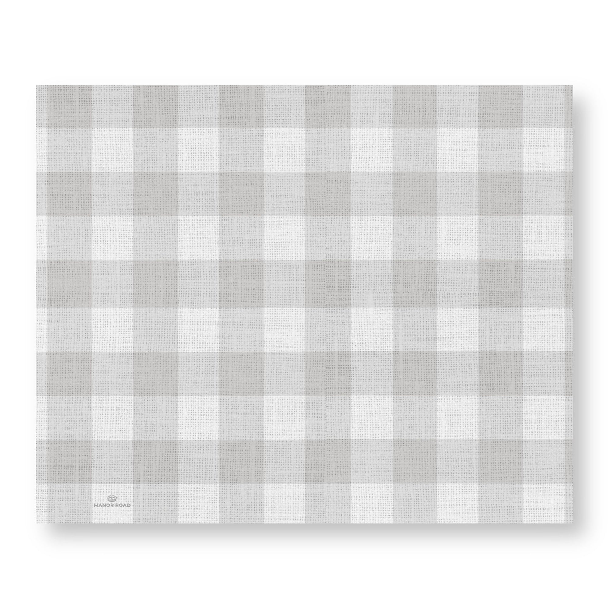 Manor Road Placemats Linen (Gingham Soft Grey) - 30pk