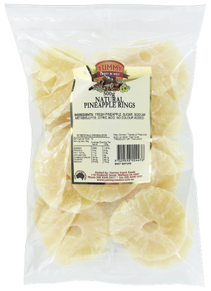 Yummy Natural Pineapple Rings 250g