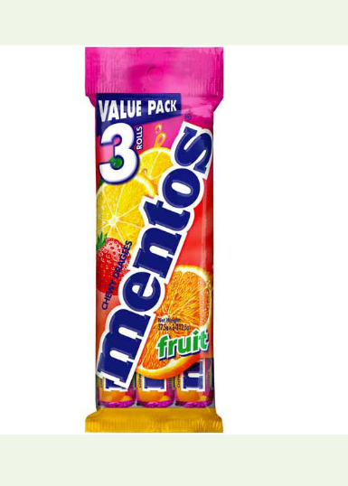 Mentos Fruit 3pk 3x37.5g