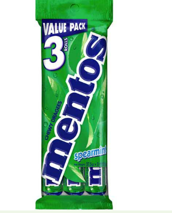 Mentos Spearmint 3pk 3x37.5g