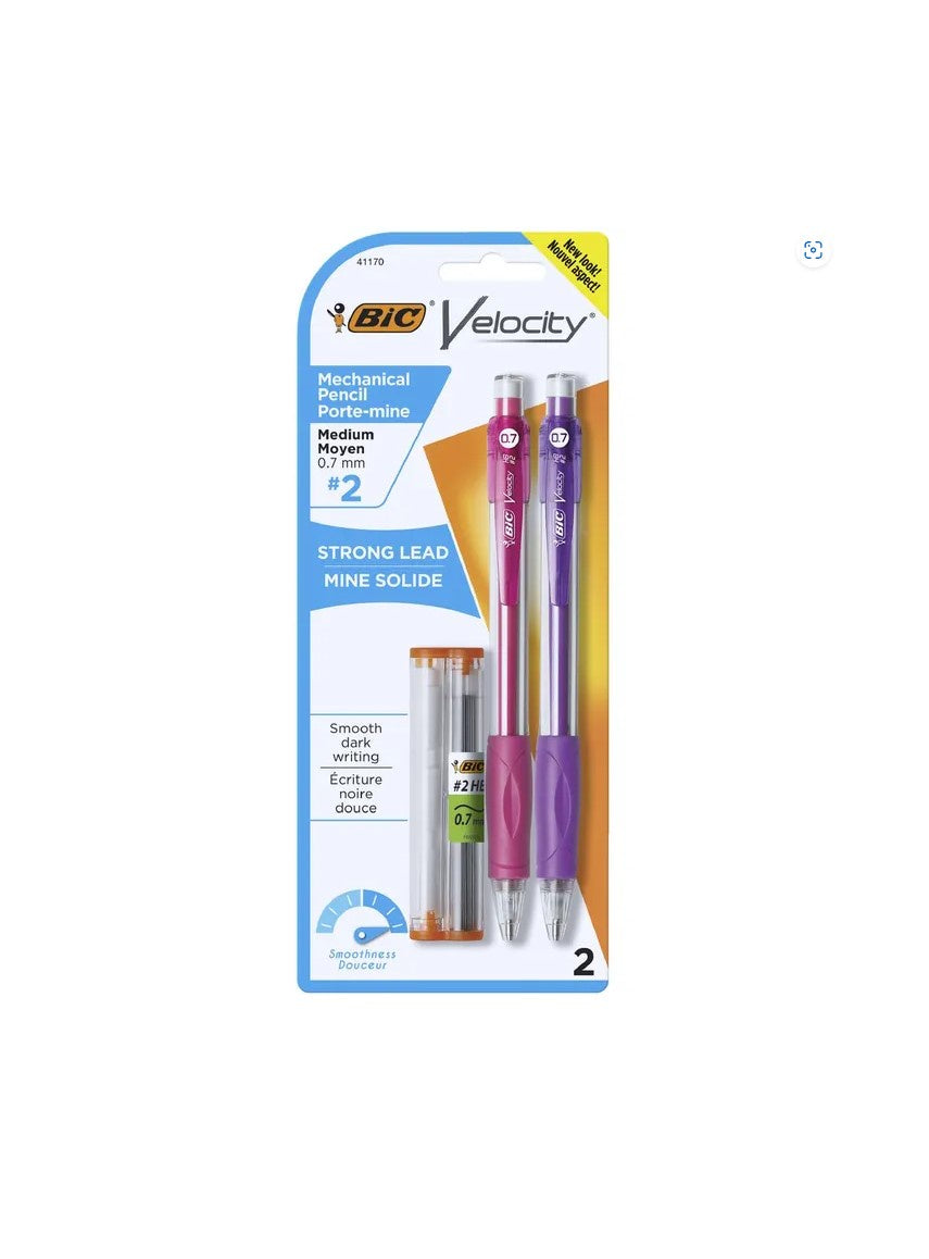 BIC Velocity Pacer Pencil 2pk