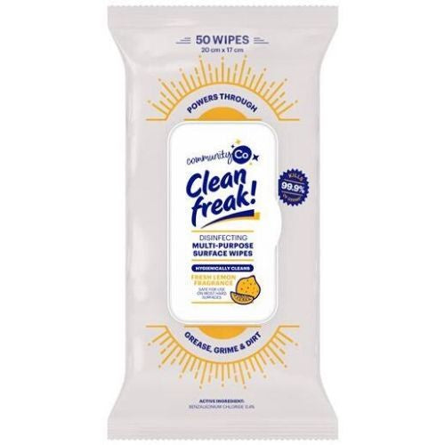 Community Co Wipes Clean Freak Multi Purpose 50pk