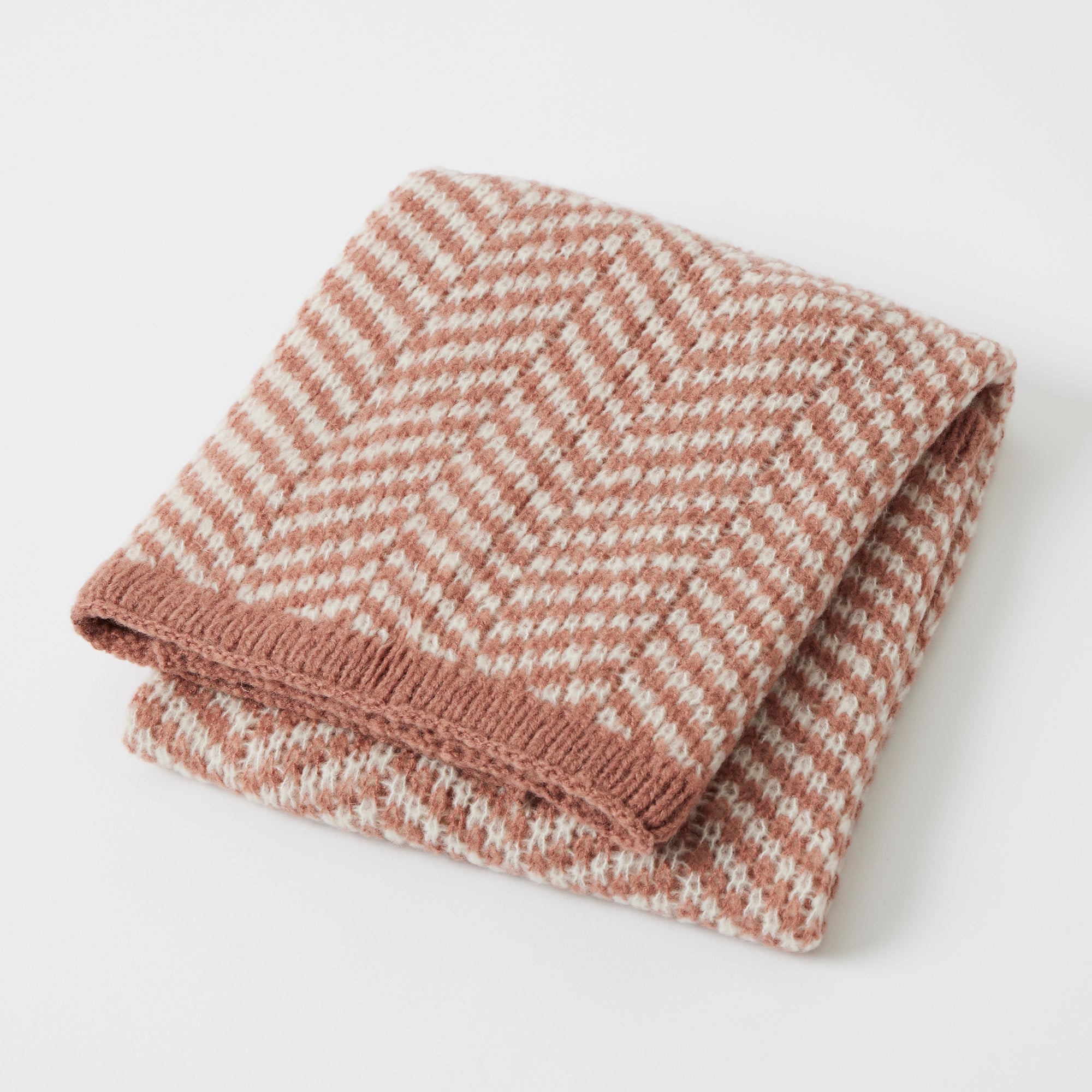 Sienna Wool Blend Baby Blanket - Rose