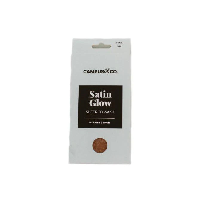 Campus & Co Satin Glow Stockings, Bronze, X-Tall