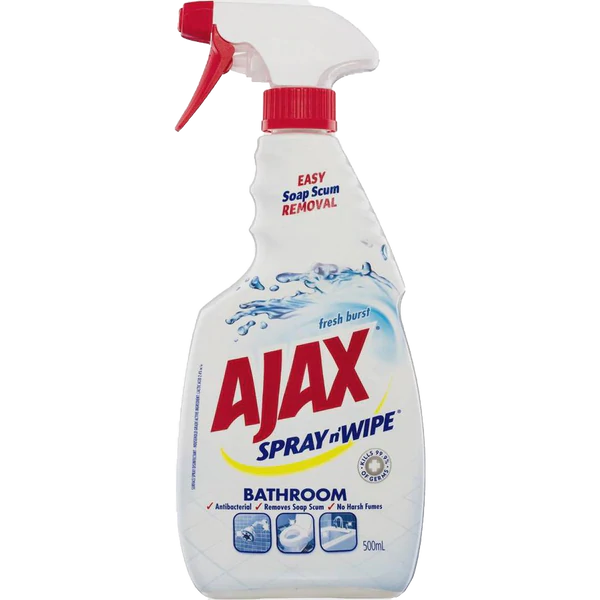 Ajax Spray and Wipe Trigger Bathroom Cleaner 500ml *