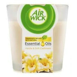 Airwick Essential Oils Candle Vanilla & Soft Cashmere