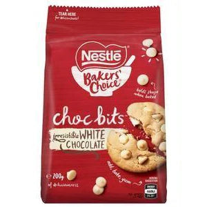 Nestle Bakers Choice Chocolate Bits White 200g *