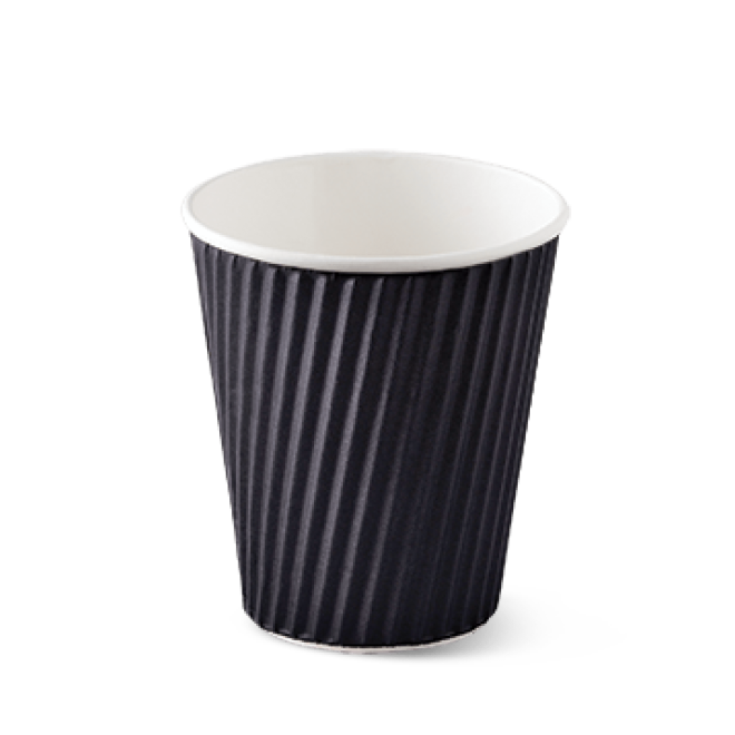 Detpak Black Ripple Coffee Cup 12oz 40pk