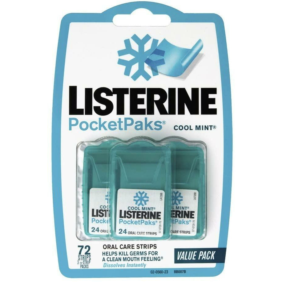 Listerine Pocket Paks Cool Mint 72ea