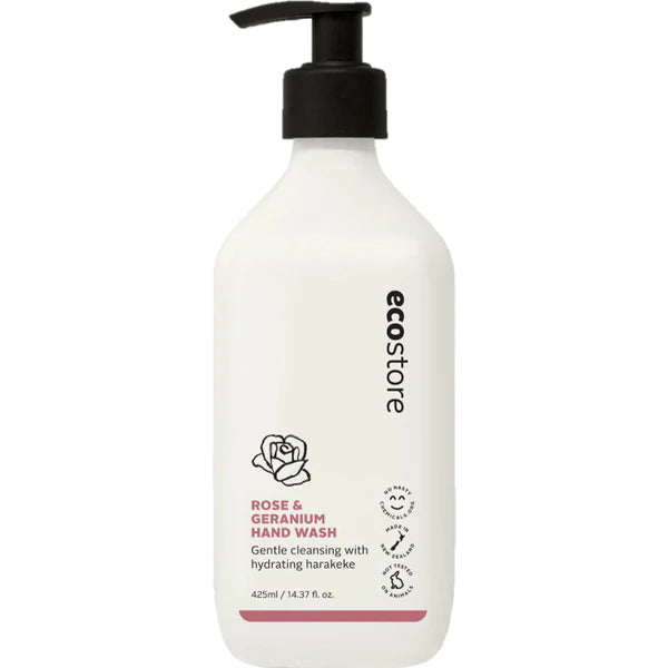 Ecostore Hand Wash, Rose & Geranium 425mL