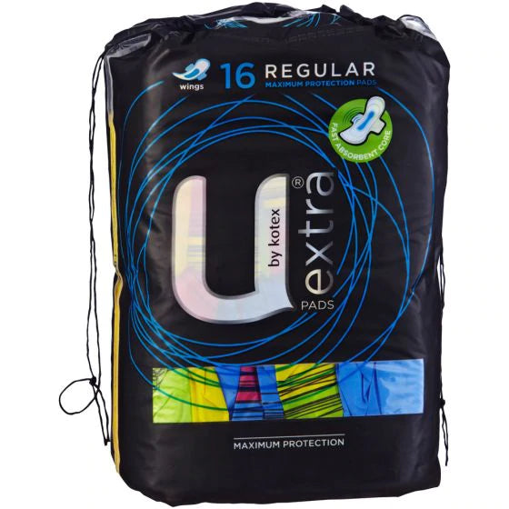 U By Kotex Maxi Pads Regular Wing 16