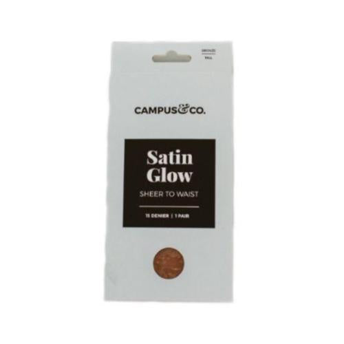 Campus & Co Satin Glow Stockings, Bronze, Medium