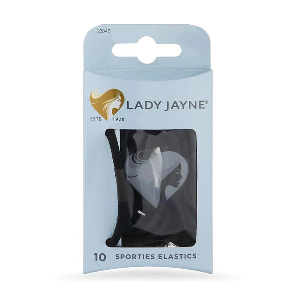 Lady Jayne Thick Black Elastic 10pk