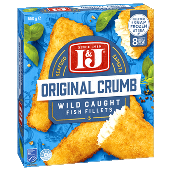 I & J Original Crumbed Fish Fillets 1kg