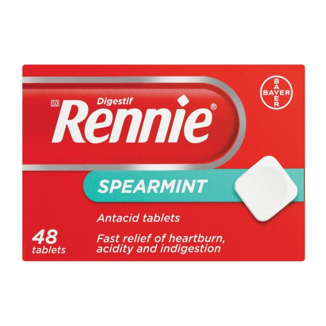 Rennie Antacid Tablets Spearmint 48pk