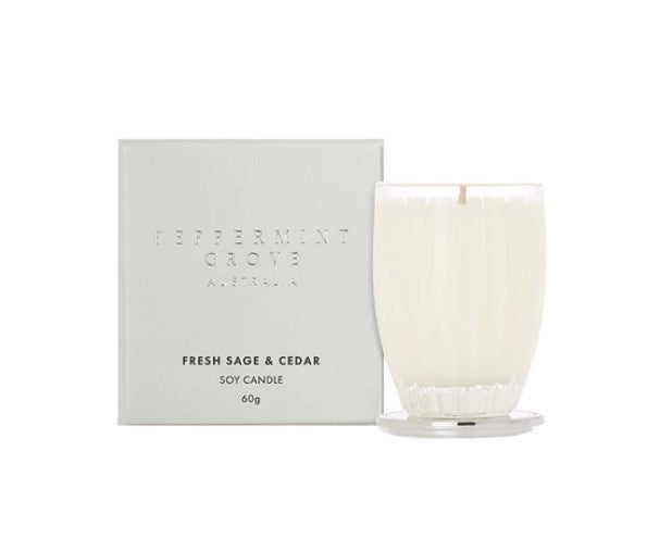 Peppermint Grove Candle 60g Fresh Sage & Cedar