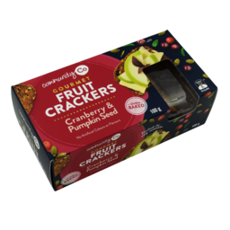 Community Co Crackers Gourmet Fruit Cranberry & Pumpkin Seed 100g