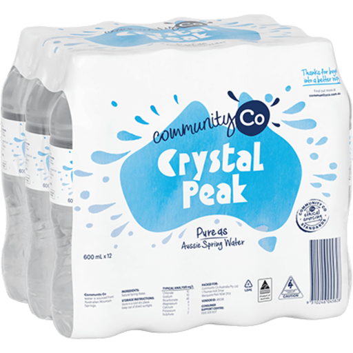 Community Co Crystal Peak Spring Water 12 x 600ml *