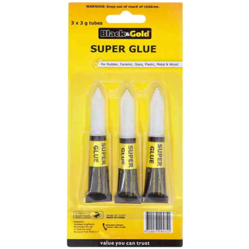 Super Glue Black & Gold 3 pk