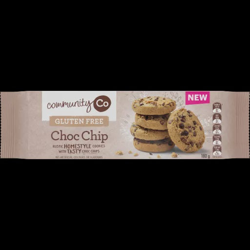 Community Co Choc Chip Cookies GF 180g