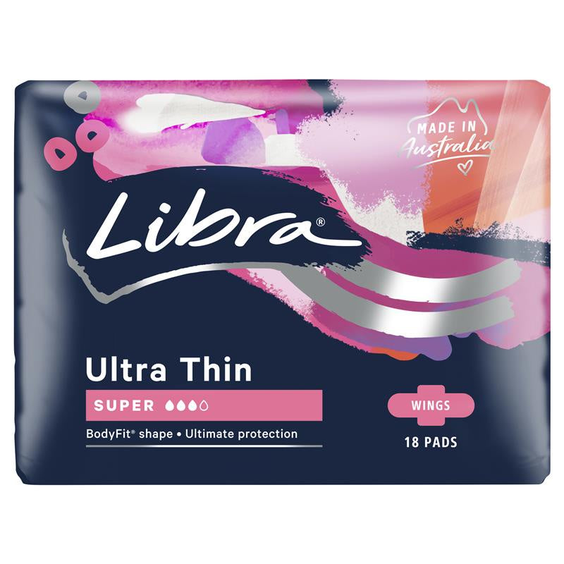 Libra Pads Ultrathin Wing Super 18pk