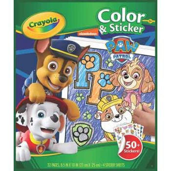 Crayola Colour & Sticker Book - Paw Patrol