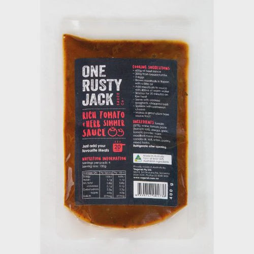 One Rusty Jack Rich Tomato & Herb Simmer Sauce 400g