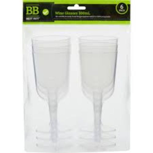 Best Buy Wine Glass Recyclable 6 pack