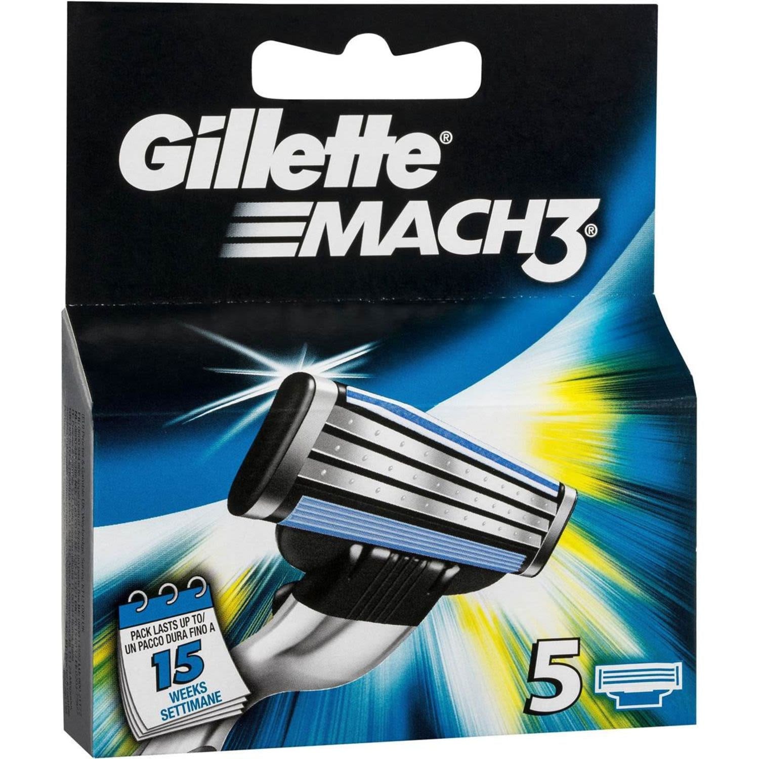 Gillette Mach 3 Shaving Blade Refill 5 pack