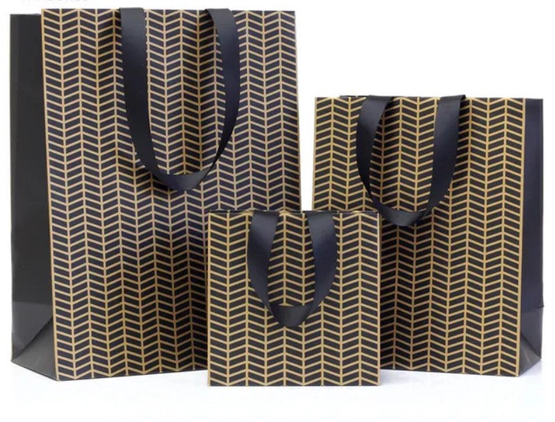 Gift Bag Metropolis Onyx/Gold - Mini