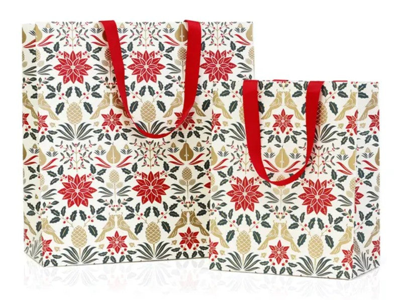 Gift Bag Poinsettia Red - Small