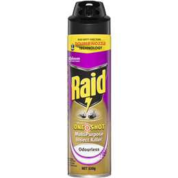 Raid One Shot Pest Multipurpose Ins Insect Killer Odourless 320g