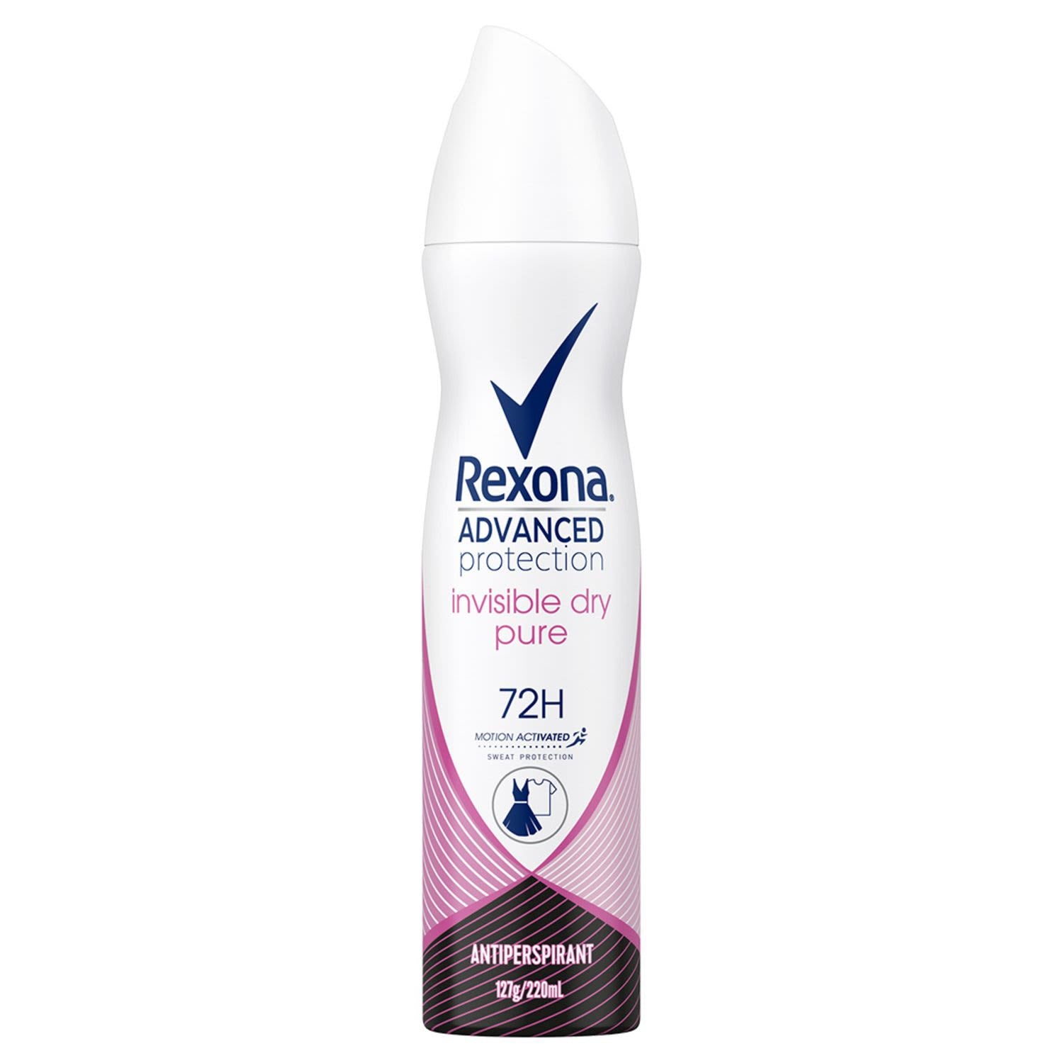 Rexona Deodorant Womens AP Invisible Dry Pure 220mL