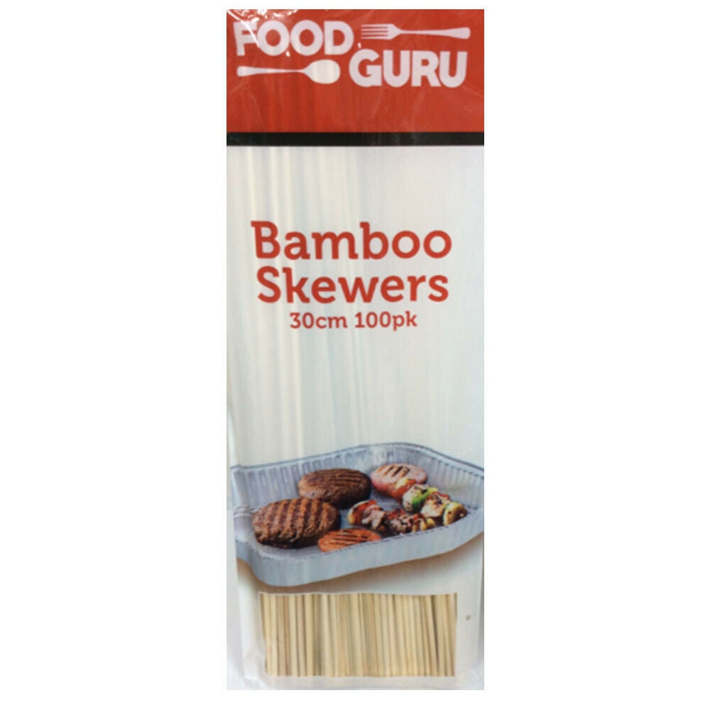 Food Guru Bamboo Skewers 30cm100pk