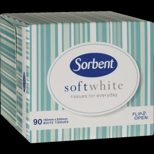 Sorbent Soft White Tissue 90pk